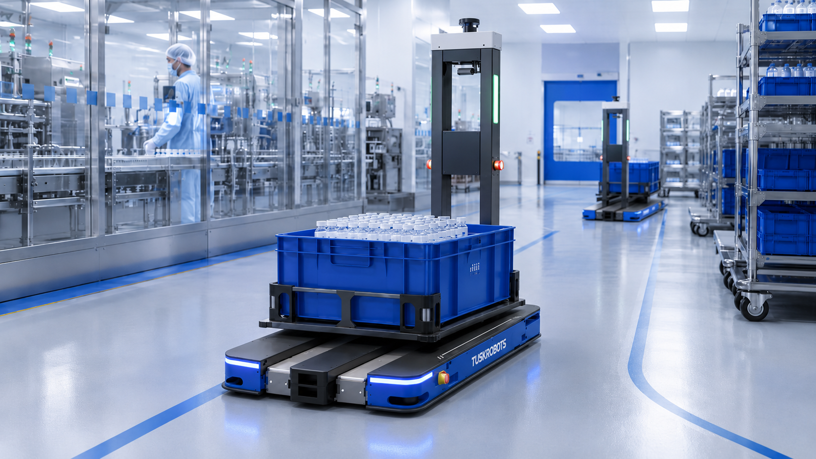 agv_pharmacy Forklift vs. AGV
