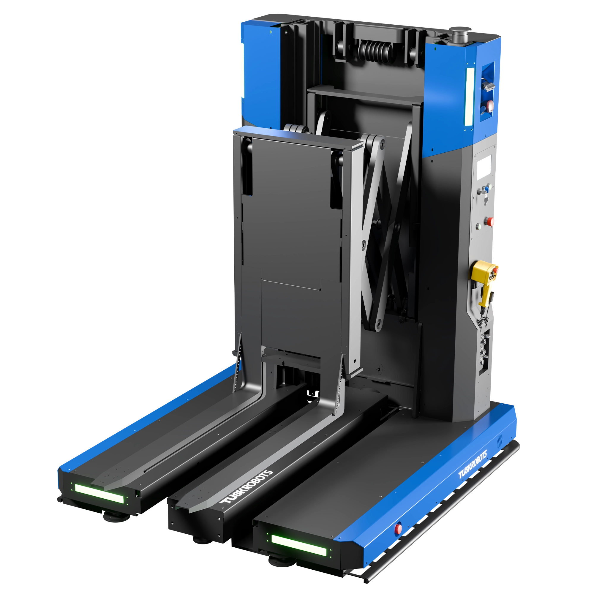 TUSK FL10C pallet-handling robot, three-quarter view